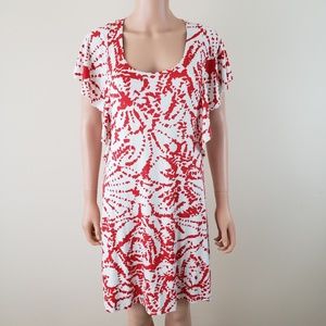 Velvet scoop neck Flutter Sleeve Dress Size P